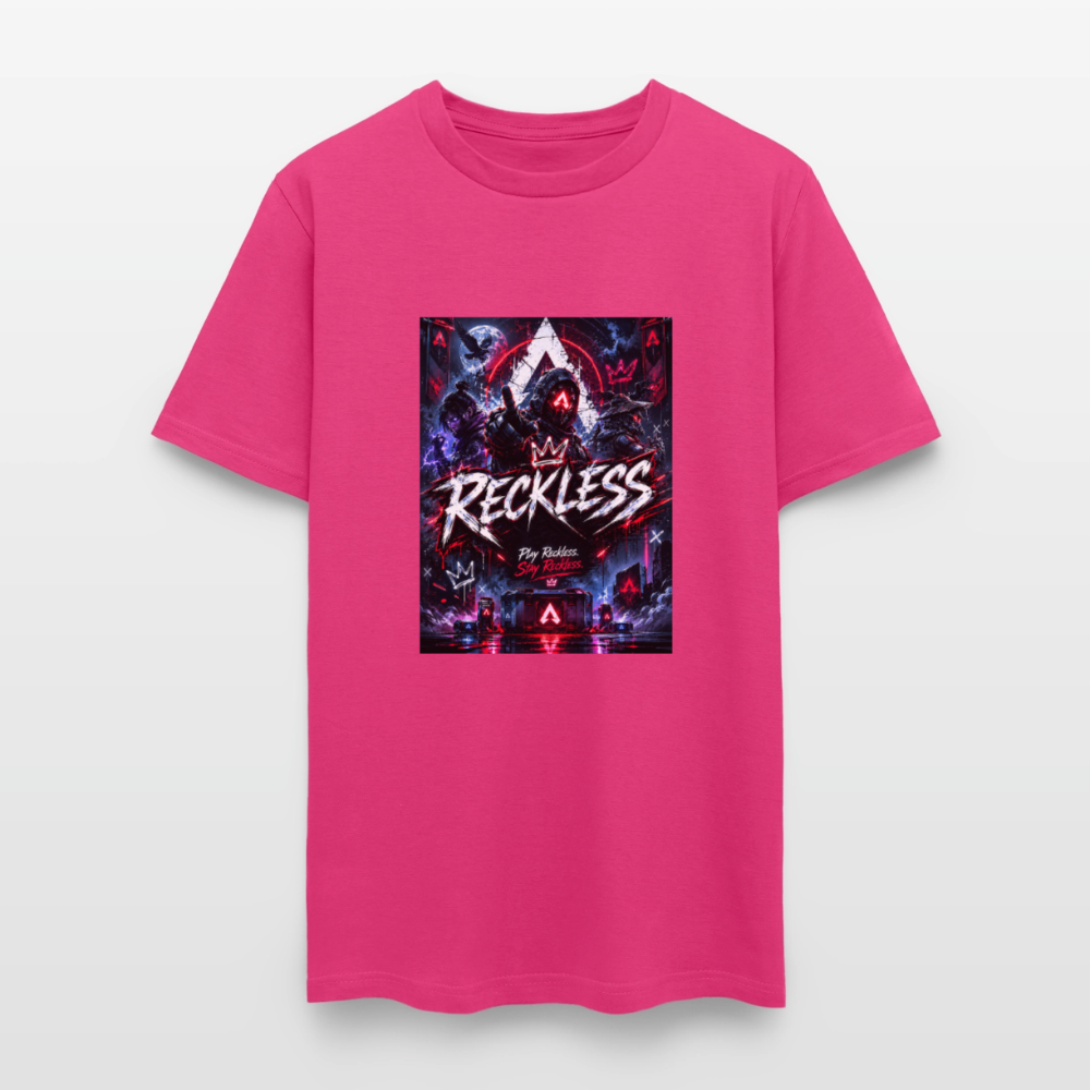 Reckless, Play Reckless, Stay Reckless Men's Tee - fuchsia
