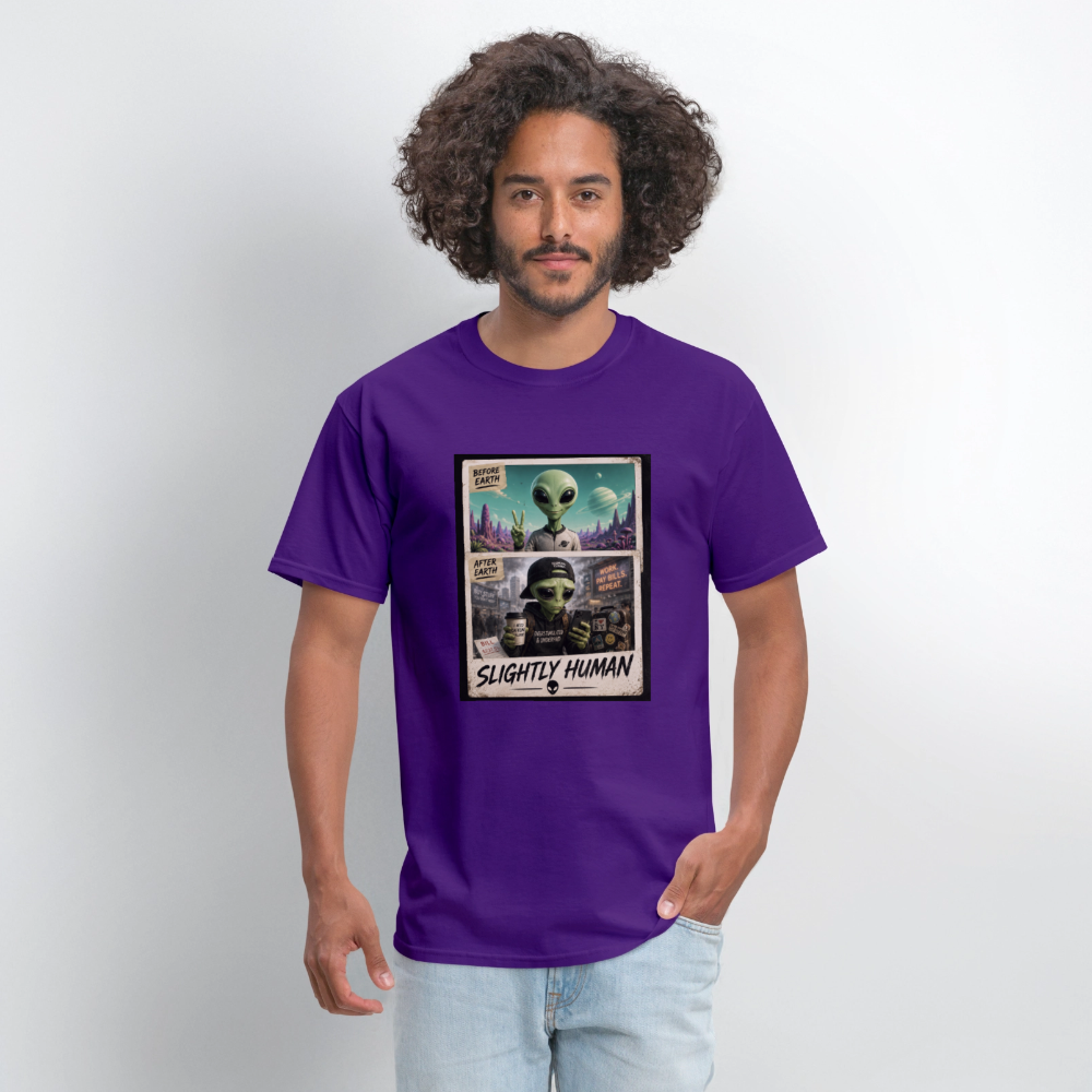 Slight Human Return To Earth T-Shirt - purple