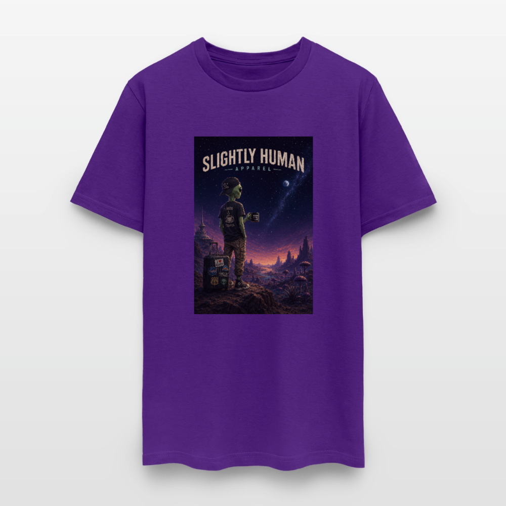 Slightly Human Home Planet T-Shirt - purple