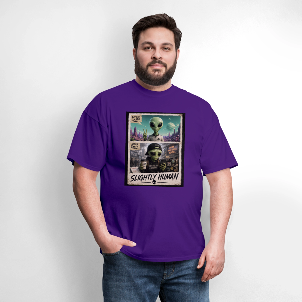 Slight Human Return To Earth T-Shirt - purple