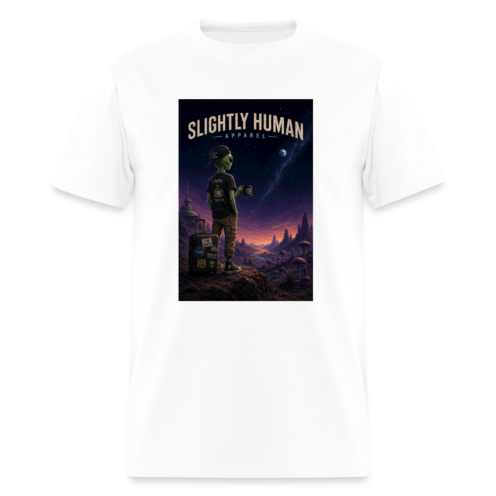 Slightly Human Home Planet T-Shirt - white