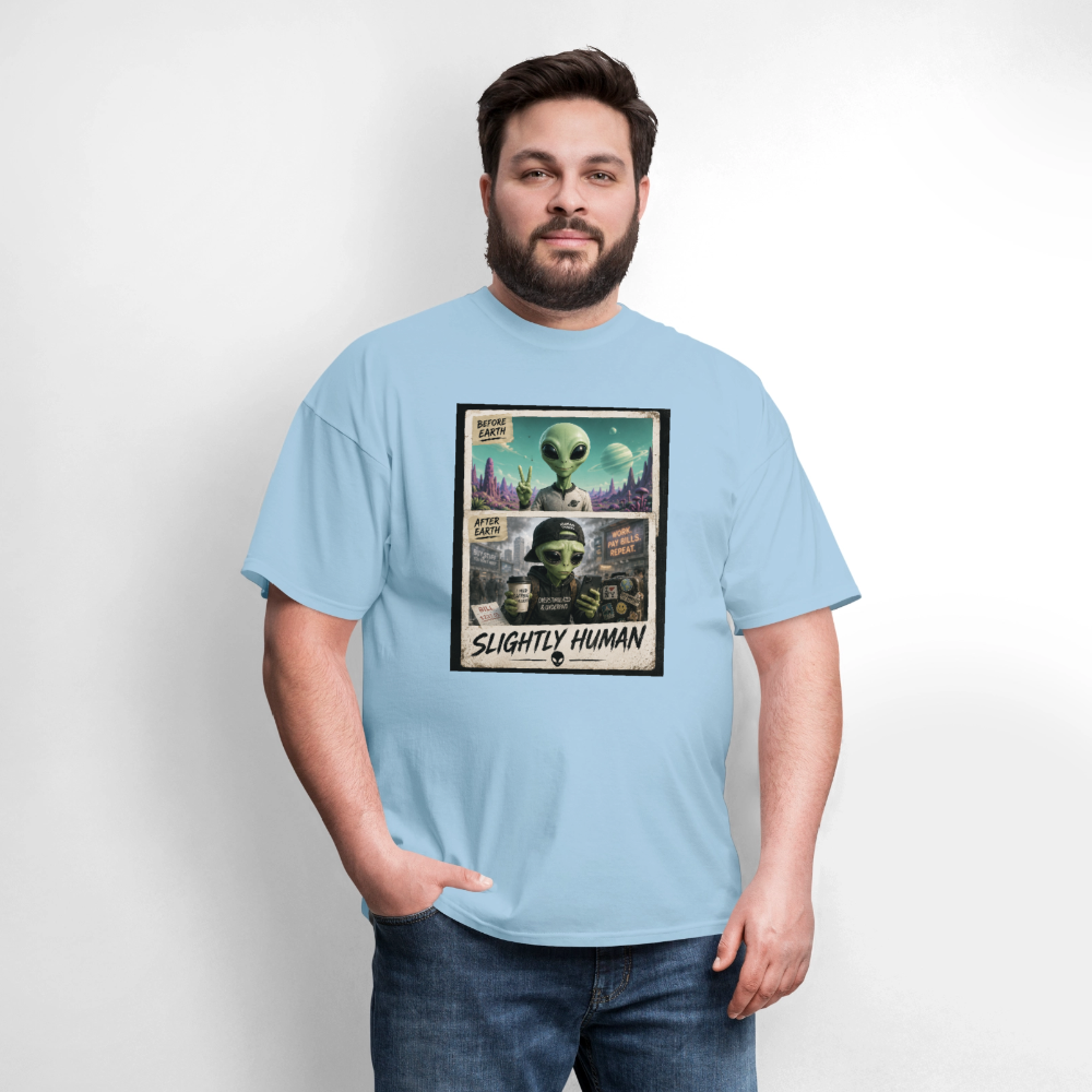 Slight Human Return To Earth T-Shirt - powder blue