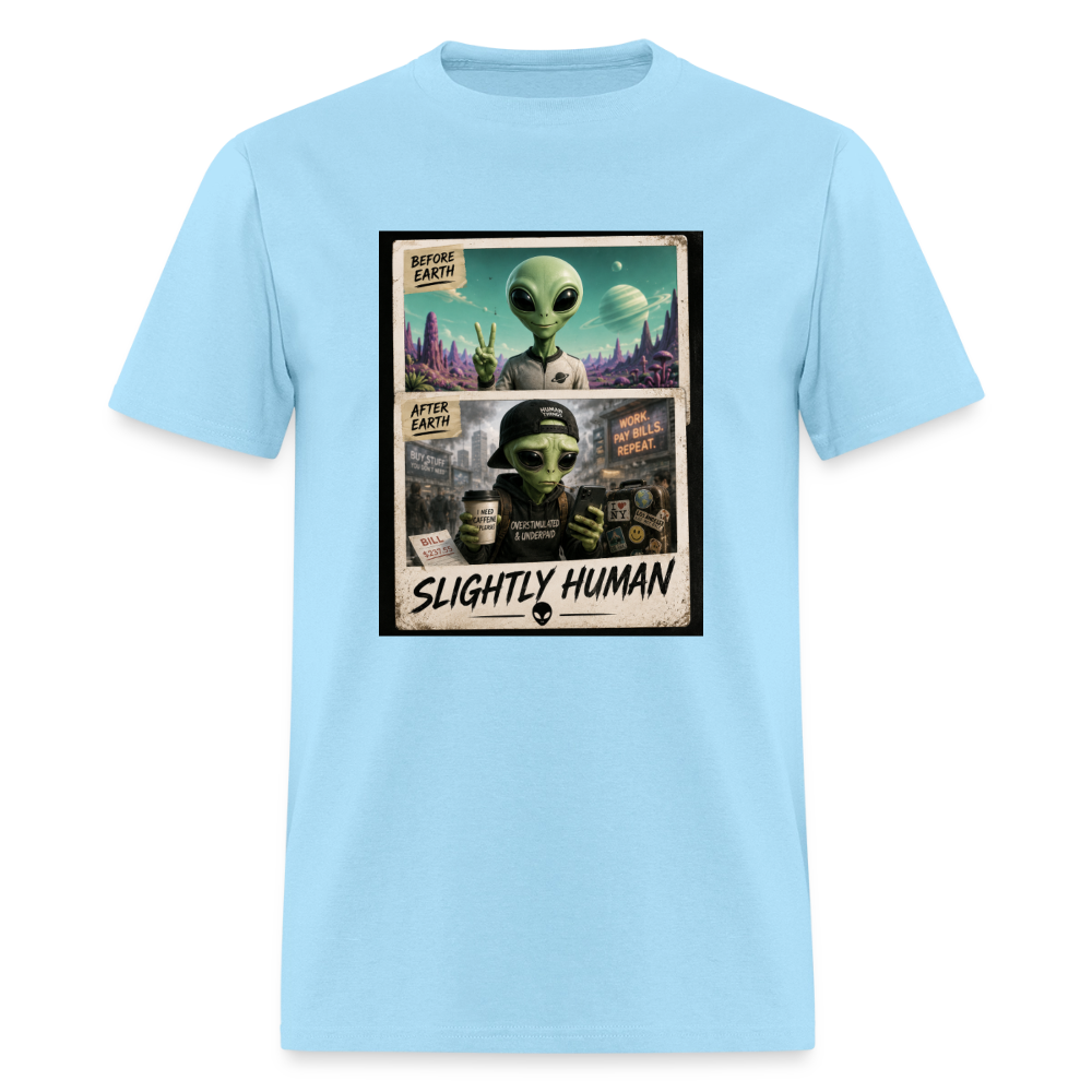 Slight Human Return To Earth T-Shirt - powder blue