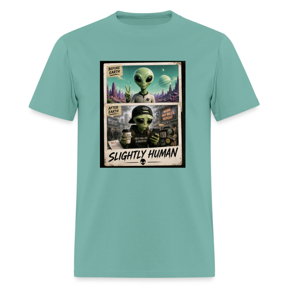 Slight Human Return To Earth T-Shirt - aquatic