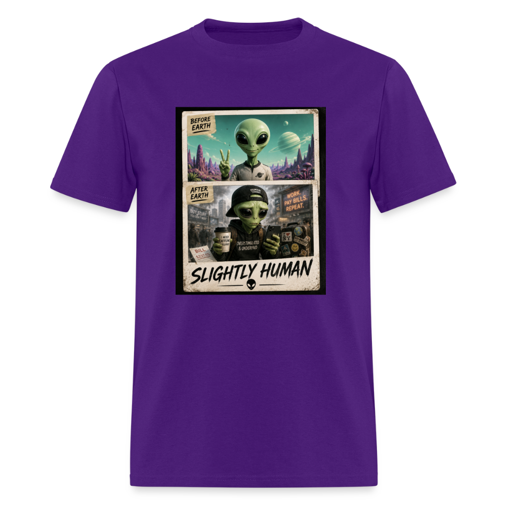 Slight Human Return To Earth T-Shirt - purple