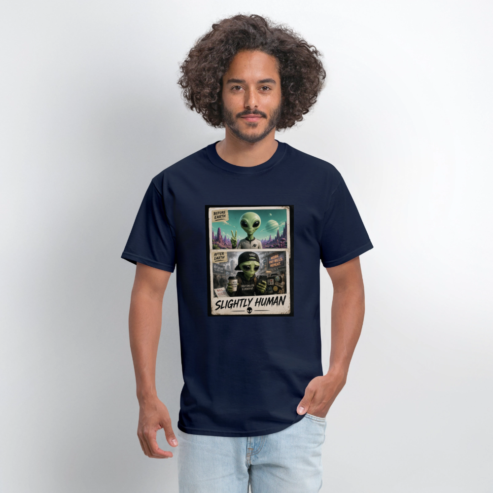 Slight Human Return To Earth T-Shirt - navy
