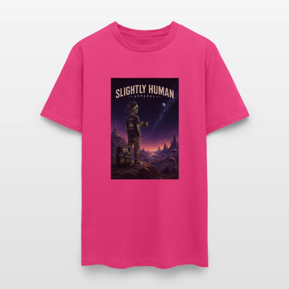 Slightly Human Home Planet T-Shirt - fuchsia