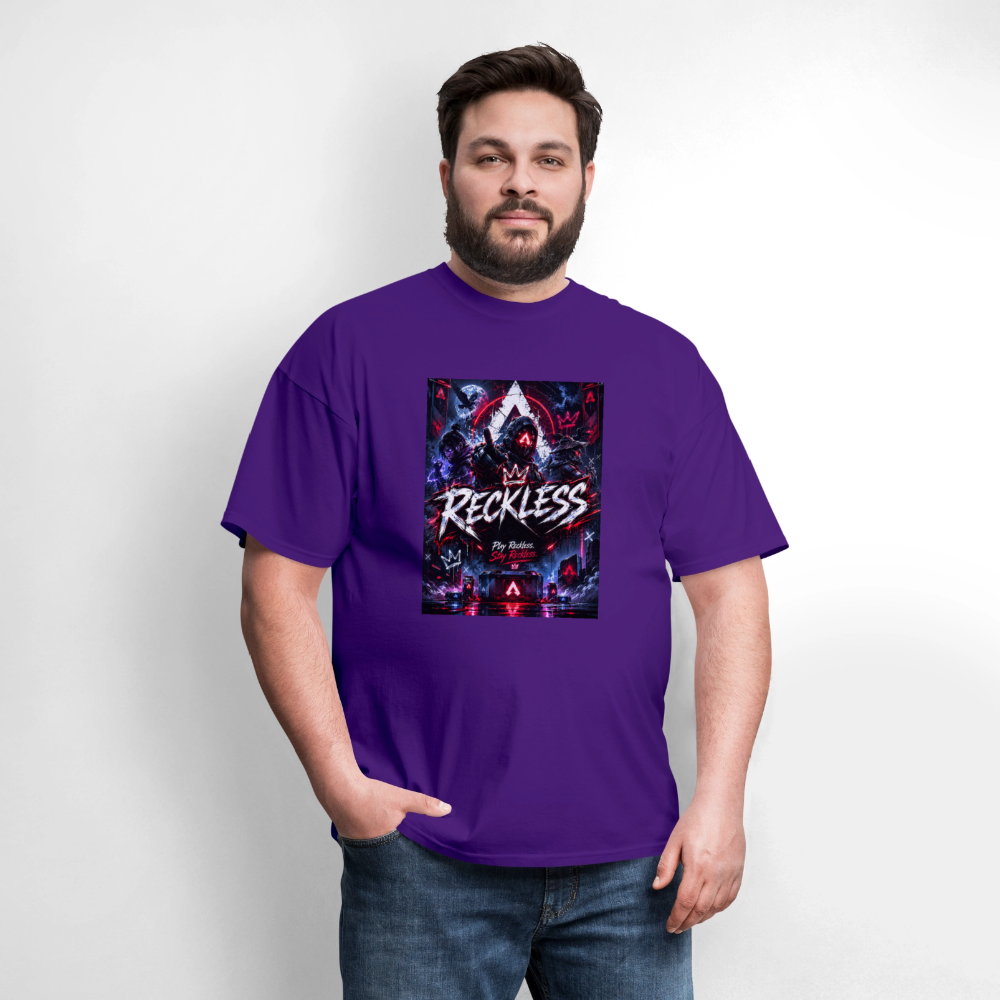 Reckless, Play Reckless, Stay Reckless Men's Tee - purple