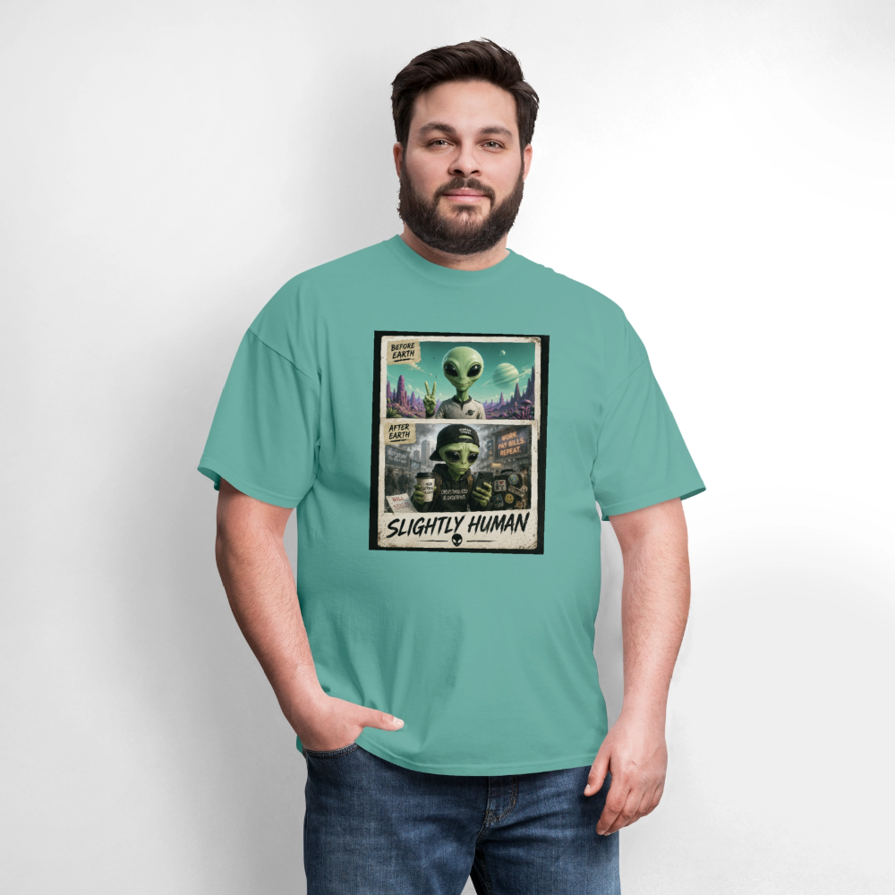 Slight Human Return To Earth T-Shirt - aquatic