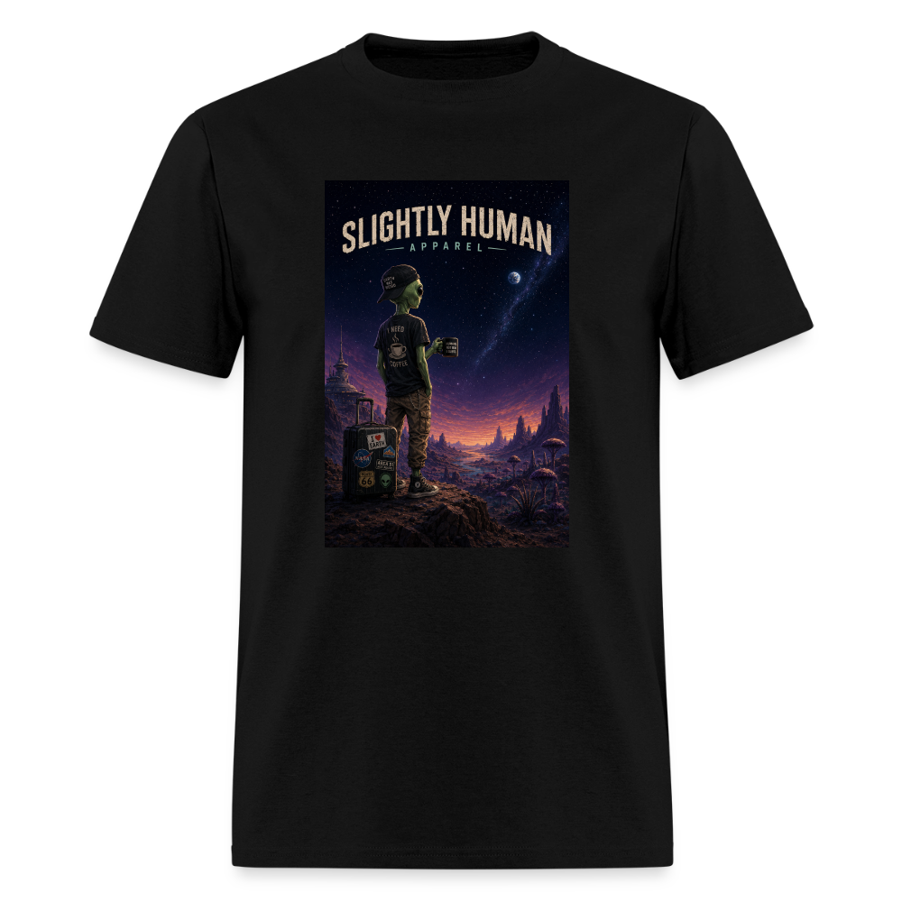 Slightly Human Home Planet T-Shirt - black