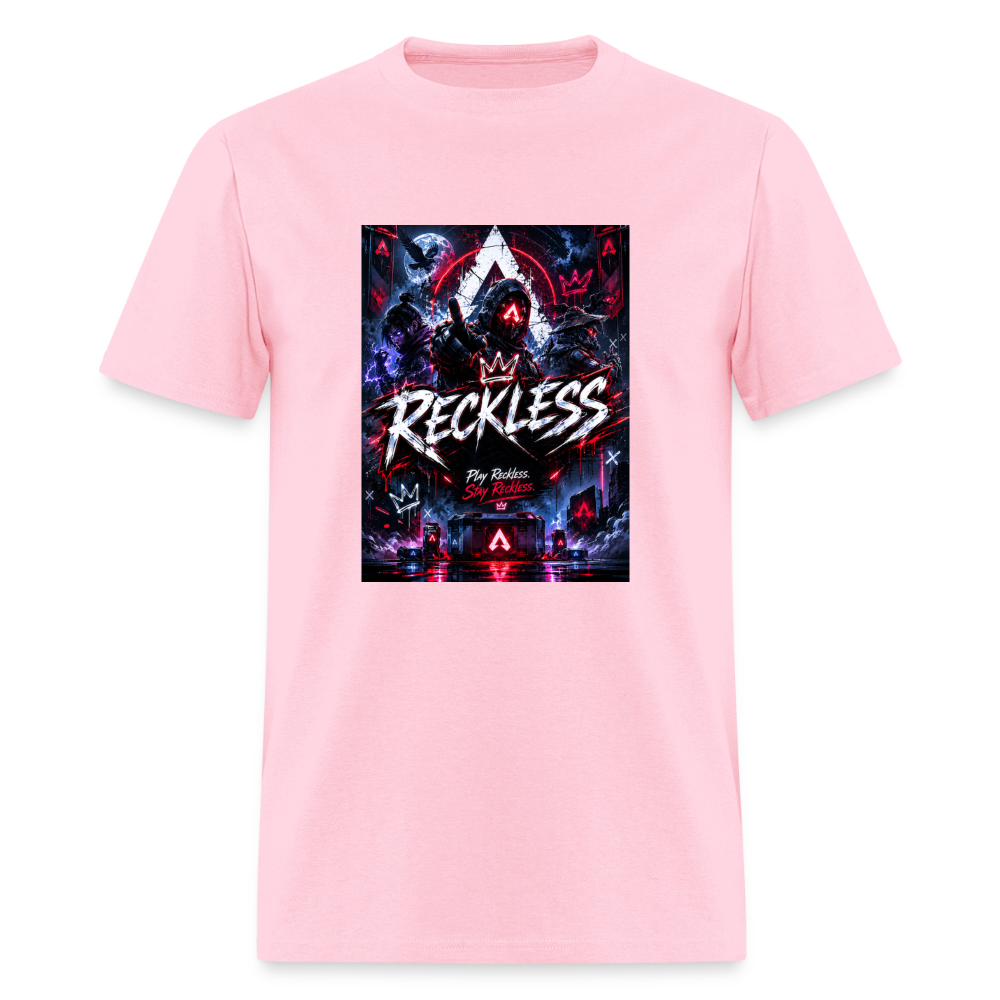 Reckless, Play Reckless, Stay Reckless Men's Tee - pink