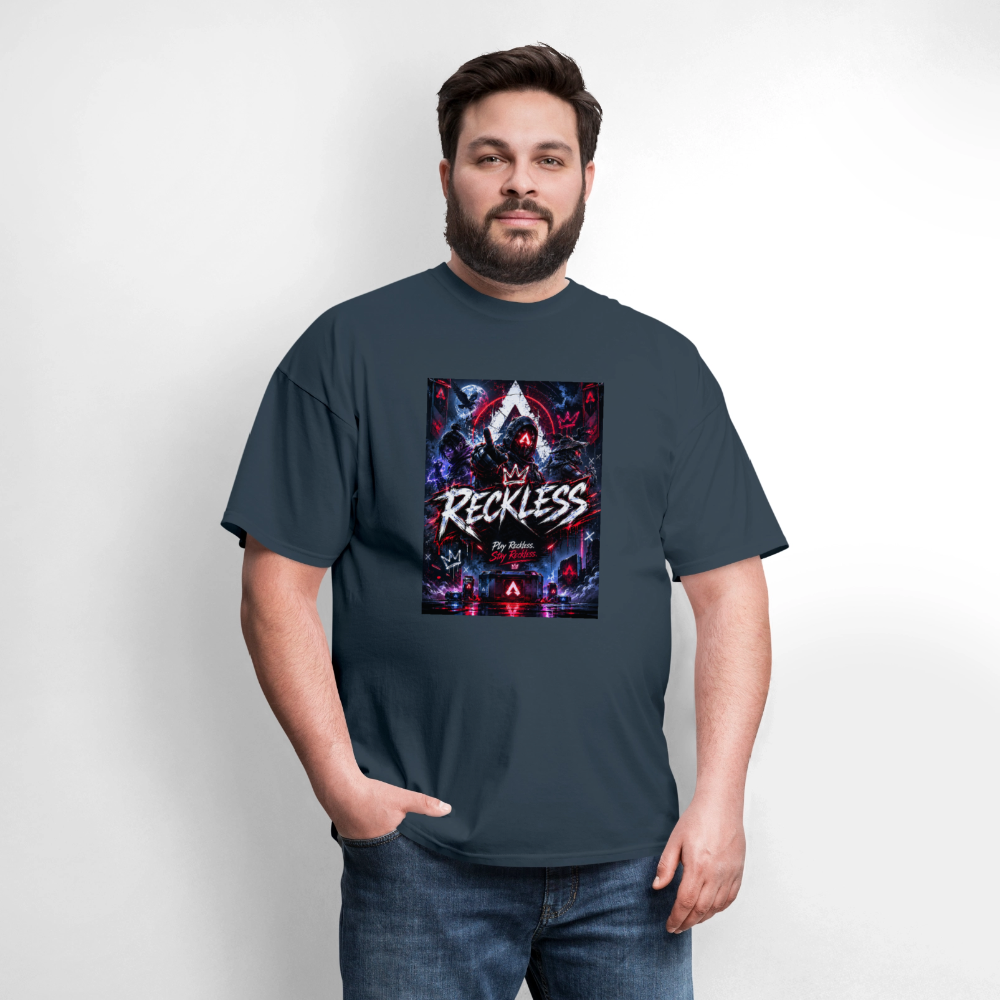Reckless, Play Reckless, Stay Reckless Men's Tee -  blue dusk