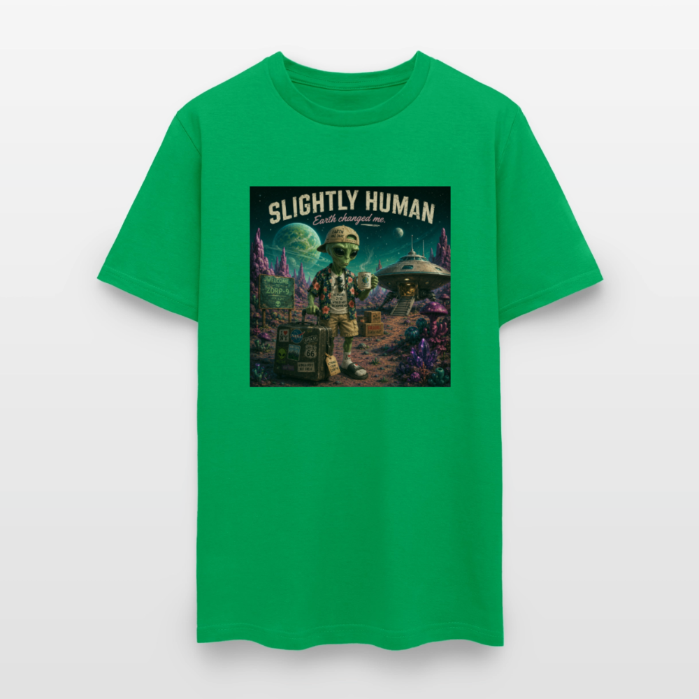 Slightly Human Earth Changed Me T-Shirt - bright green