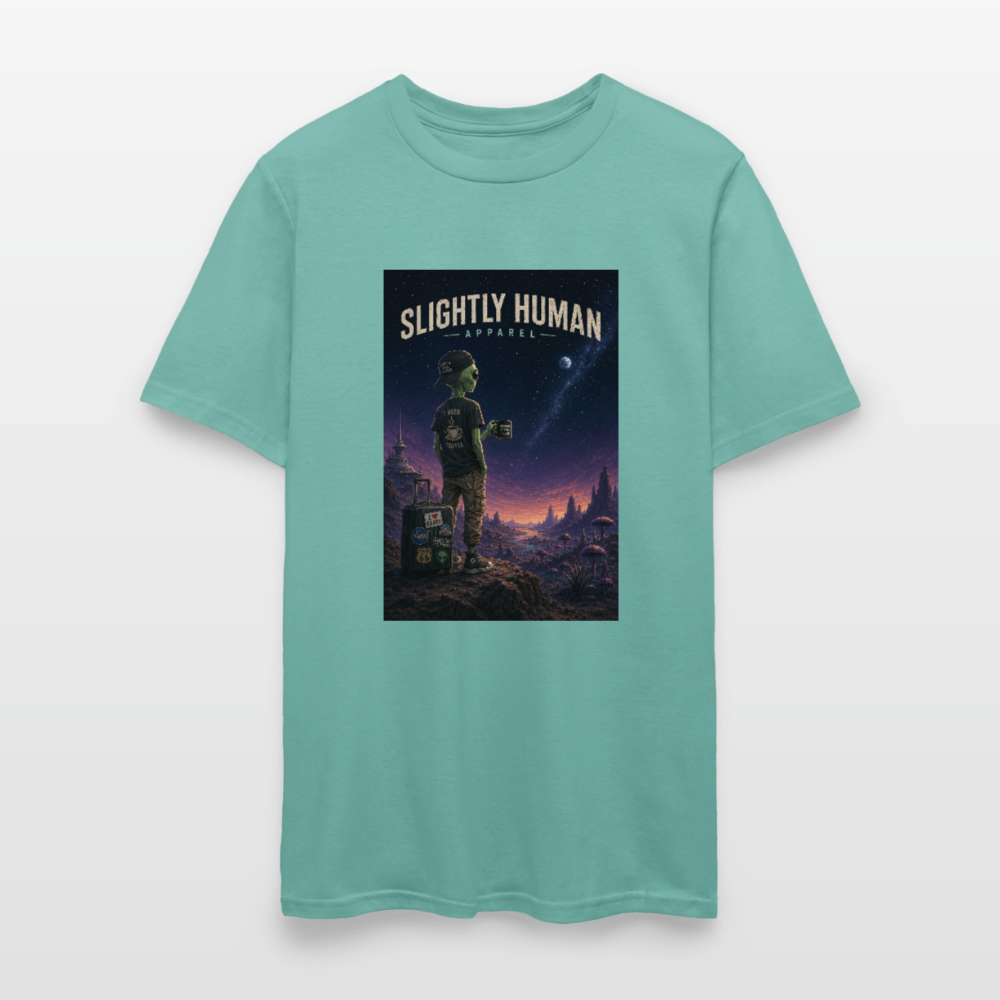 Slightly Human Home Planet T-Shirt - aquatic