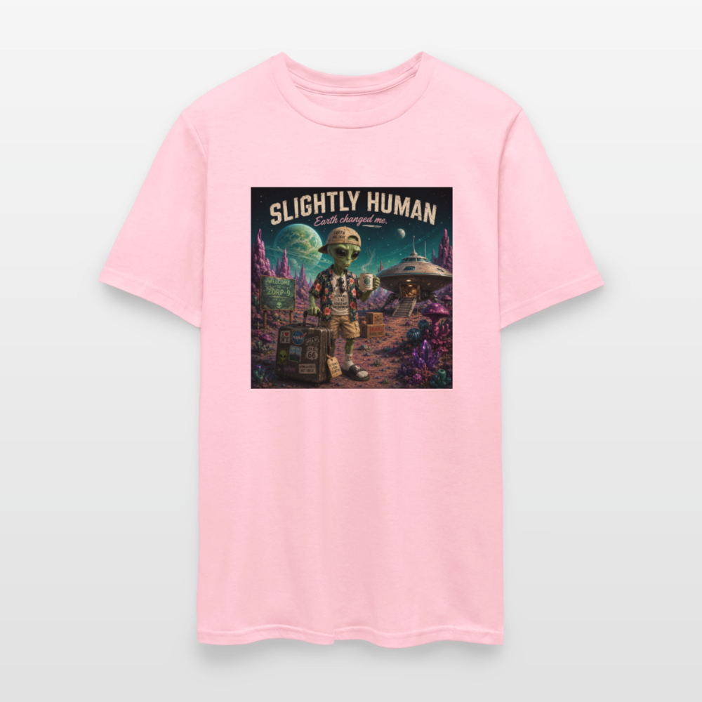 Slightly Human Earth Changed Me T-Shirt - pink