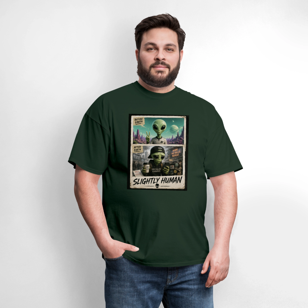 Slight Human Return To Earth T-Shirt - forest green