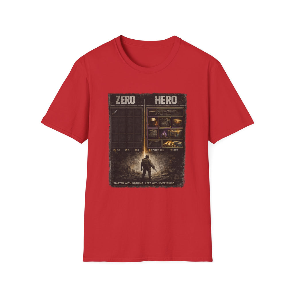 Zero Hero Graphic T-Shirt — Post-Apocalyptic Gamer Adventure Tee