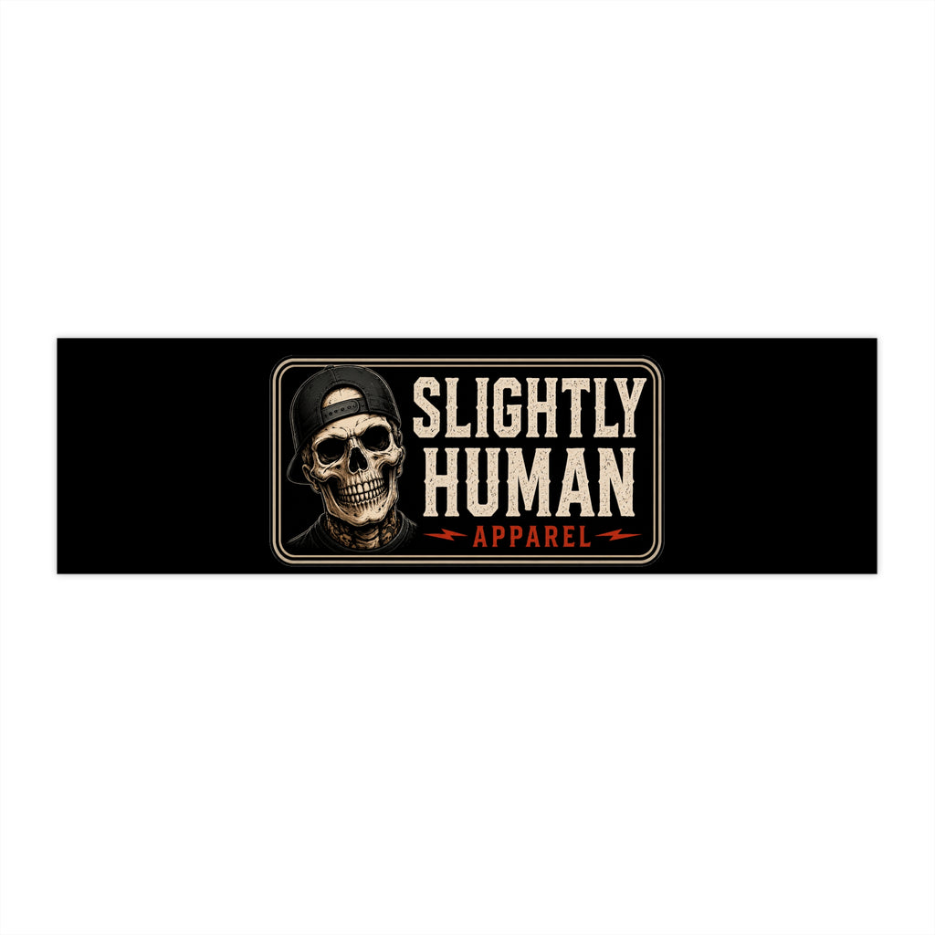 Slightly Human Apparel Bumper Sticker — Skull Logo Decal