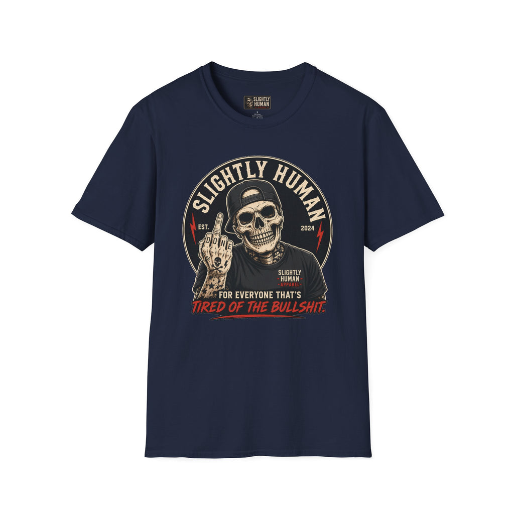 Slighty Human Apparel Skull T-Shirt, Mens