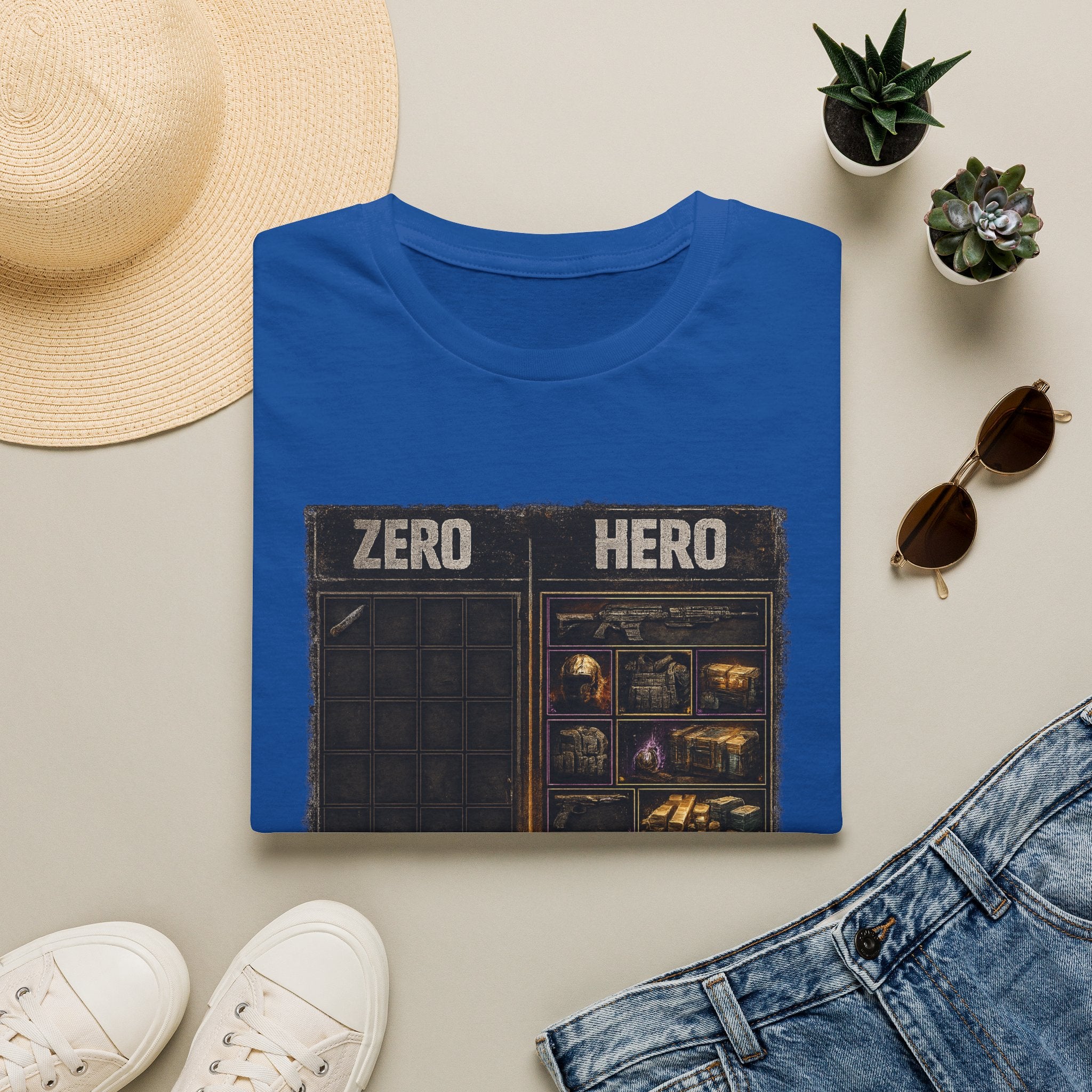 Zero Hero Graphic T-Shirt — Post-Apocalyptic Gamer Adventure Tee