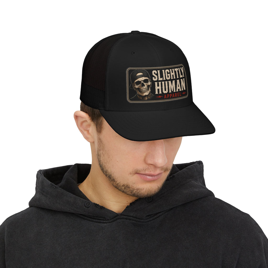 Slightly Human Trucker Cap — Richardson Snap Back