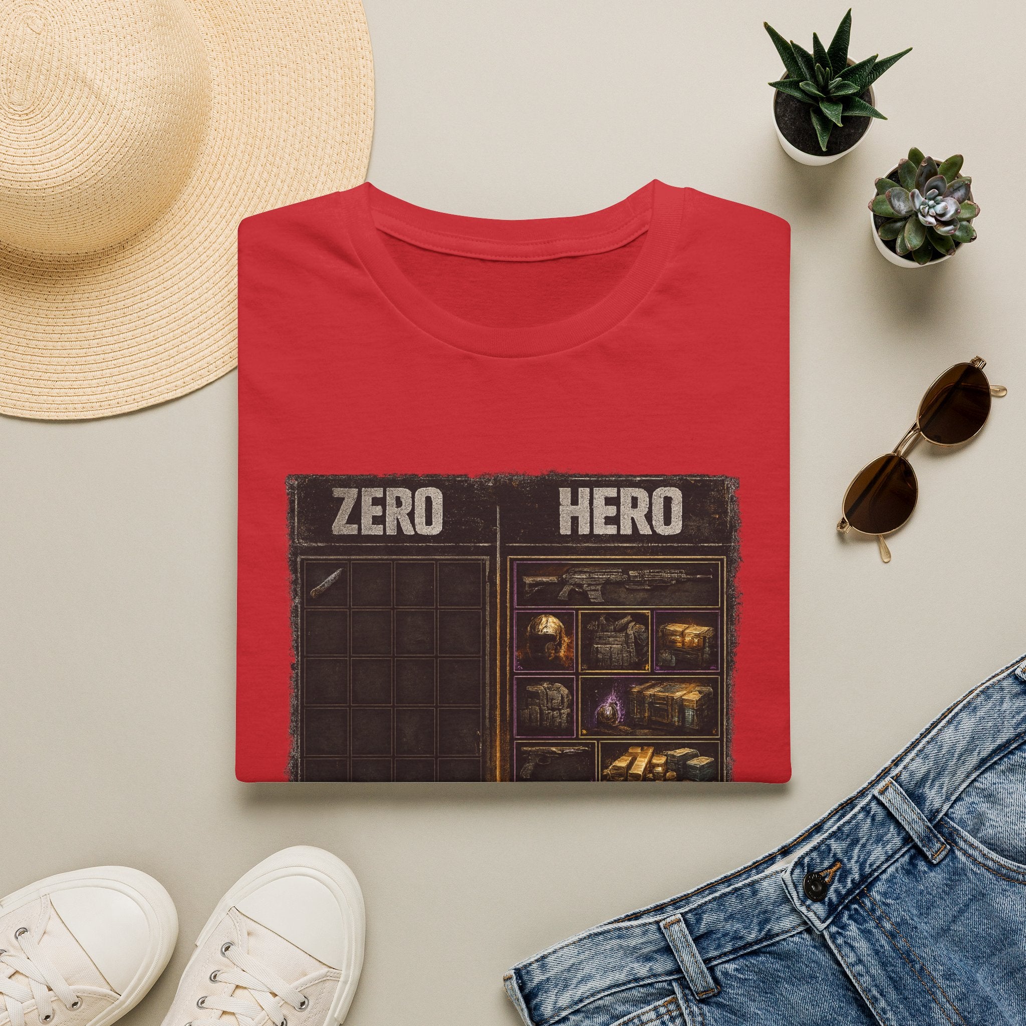 Zero Hero Graphic T-Shirt — Post-Apocalyptic Gamer Adventure Tee